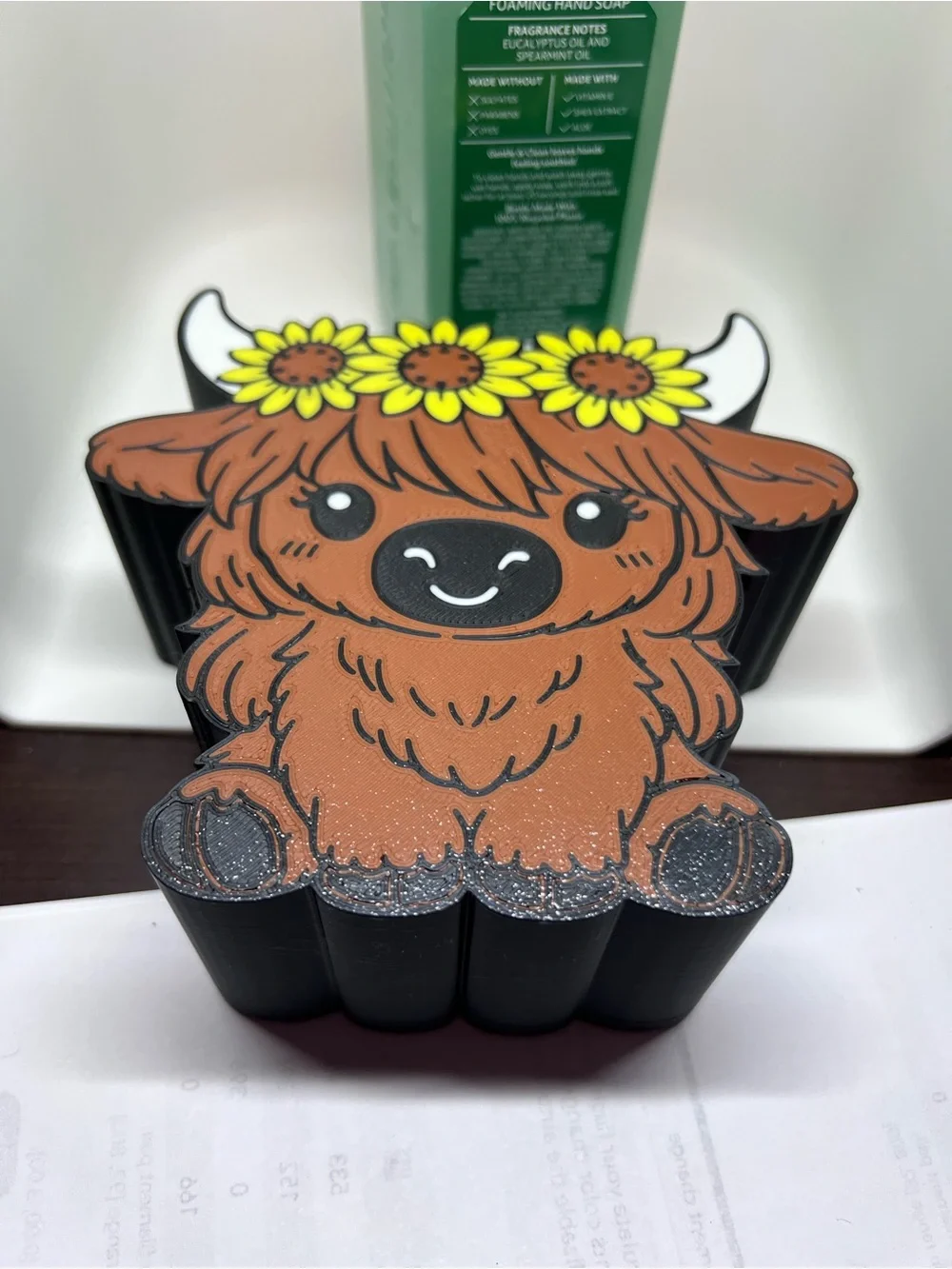 Sunflower Highland Cow Bath & Body Works Soap Holder